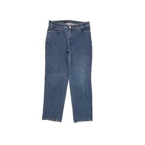 JM Collection Straight Leg Women's size 10P Dark‎ Wash Blue Denim jeans